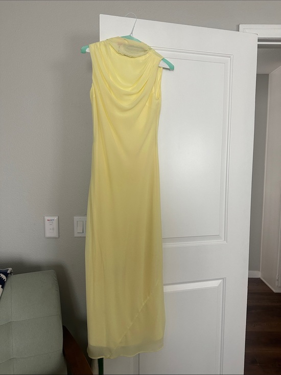 Tfnc London Dresses & Skirts - Elegant Yellow Cowl-Back Maxi Dress